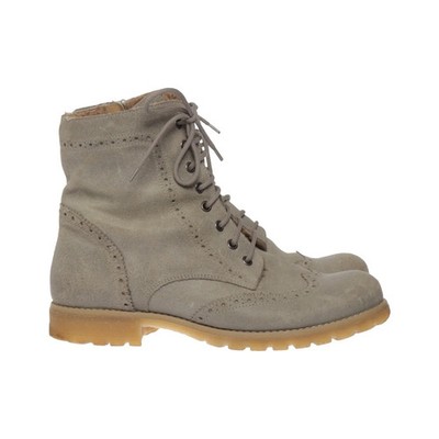 Schnürstiefel, Größe: 41, Grau, Damen #Eaw