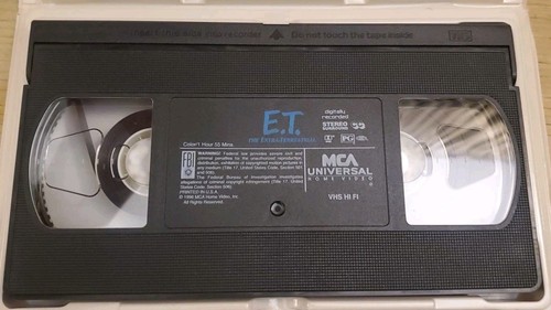 E.T. The Extra-Terrestrial VHS 1996 Clamshell - Picture 6 of 6
