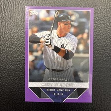 Aaron Judge 2022 Topps X Wander Franco Make It Count Debut HR Purple 15/25