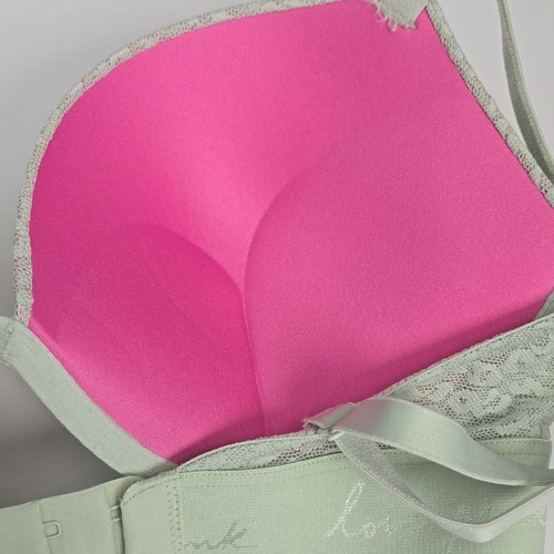 Victoria's Secret Super Push-Up Plunge Grün Spitze Bügel BH / 32DD - Bild 6 von 11