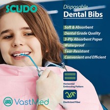 3-Ply Dental Bibs, Tattoo Bib by Vastmed