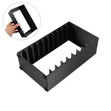 Space Saving Black Plastic Cassette Tape Storage Holder with Strong Load