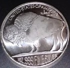 Buffalo Indian Head  1 troy oz. .999 Silver Round SilverTowne Mint T356