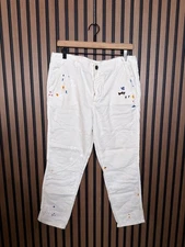The Great Jeans 28 Womens White Paint Spatter Artist Button Fly Mid Rise *READ