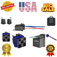 4-pin 40/30AMP 12V DC Waterproof Relay with Heavy-Duty Wires, SPST Automotive...