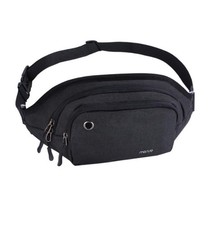 Black Lightweight Sling Fanny Pack Running Cross Body Waist Bag Belt Run Unisex