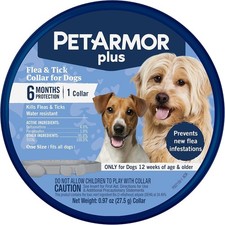 PetArmor Plus Flea  Tick Collar for Dogs   6  Months full protection, One Size