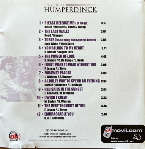 Engelbert Humperdinck - CD - Please Release Me (M/NM) - Photo 2/5
