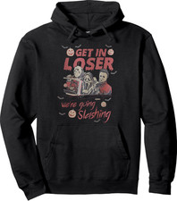 Get In Loser Going Slashing hoodie, horror Halloween graphic, unisex pullover