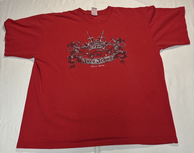 Vintage JNCO Jeans Shirt XXL Red Lion Crown Graphic Print Cotton