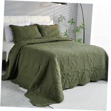 Oversized King Quilt California Oversize King 120"x120" Style4 Olive Green