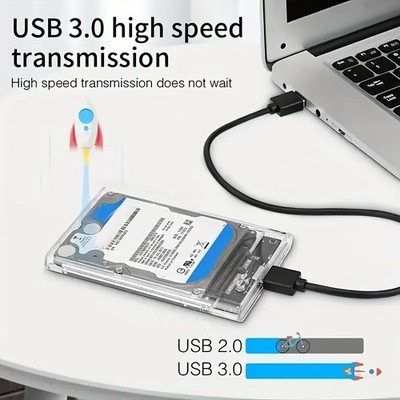 USB 3.0 Type C HDD Enclosure 2.5 inch SATA SSD External Hard Drive Case with