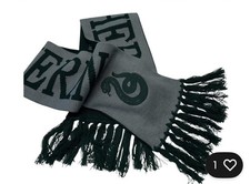 Harry Potter Slytherin Scarf Universal Studios Wizarding World Green Grey Knit