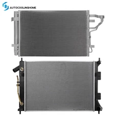 Cooling Radiator And A/C Condenser For 2011-2012 Hyundai Elantra Hatchback 2.0L