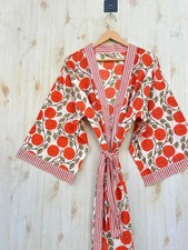 Cotton Floral Handmade Kimono Gown,Beachwear,Bathrobe,Summerwear,Bridemaid,Comfy