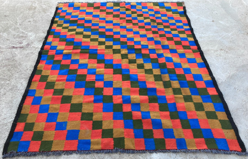 Vintage Handmade Traditional Beautiful Woven Kilim Floor Rug Carpet 198x157 cm