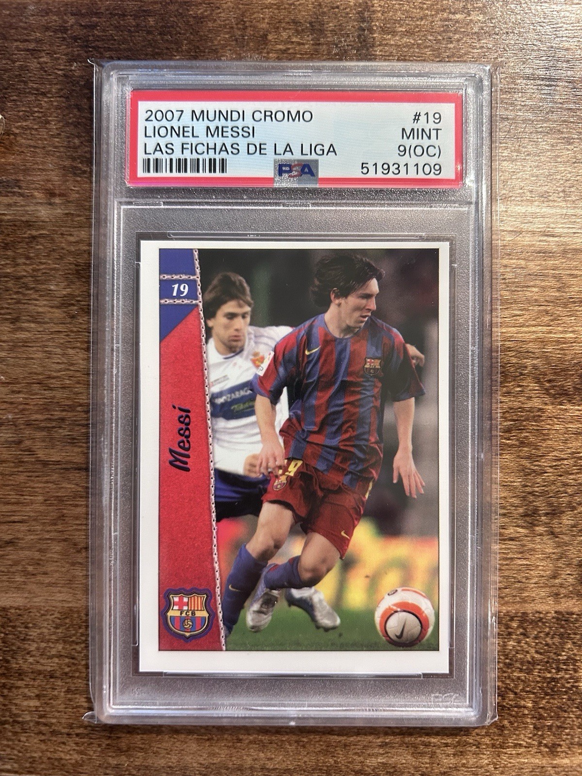 2006-07 Mundicromo Las Fichas de la Liga 2007 Lionel Messi #19 PSA 9 (OC)