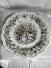 Royal Doulton Bramley Hedge "Summer" Plate 21cm Jill Barklem 1982 Bone China