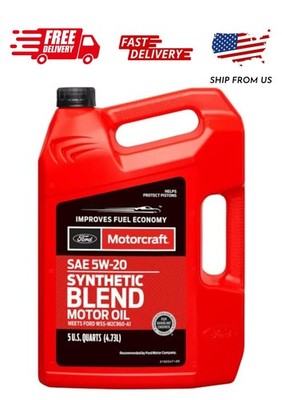 Motorcraft SAE 5W-20 Synthetic Blend Motor Oil - XO-5W20-5Q3SP - 5 Quart Jug