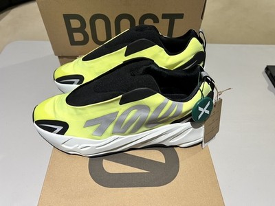 adidas Yeezy Boost 700 MNVN Laceless Phosphor Yellow/Black Sneakers GY2055 10.5