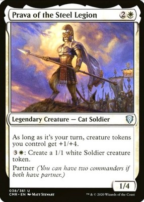X 1 Prava of the Steel Legion NM-M Commander Legends 038 MTG Magic The Gathering