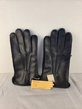 Vintage Becker Kabralon Young Men's Size 9-Small Gloves 1970's NOS Black Leather