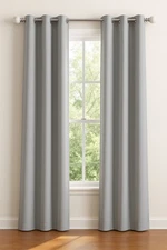 Mainstays Olan Silver Blackout Curtain Panel Pair 37x63 + Rod Grommet 2-Pack