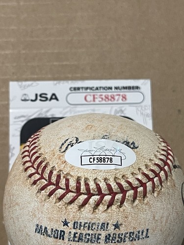 BRIAN JORDAN, Eddie Perez,Jorge Sosa, Julio Franco 05 Braves Signed Baseball JSA - Picture 6 of 6