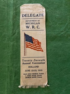 WRC   Delegate  Holland  Michigan  27 th Annual Convention  Ribbon 1910