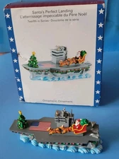 American Greetings Carlton Heirloom Santa's Perfect Landing Military Ornament 07