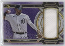 2021 Topps Triple Threads Single Jumbo Relics Amethyst 23/36 Isaac Paredes 4f5