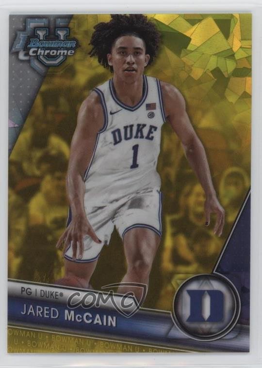 2023-24 Bowman U Chrome Sapphire Edition Yellow 70/75 Jared McCain #18 1oi5