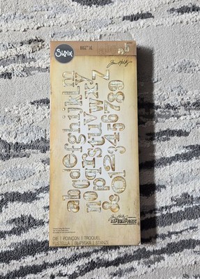 TIM HOLTZ Sizzix BIGZ *WORD PLAY ALPHABET* Die 657837 ALTERATIONS Scrapbook NEW