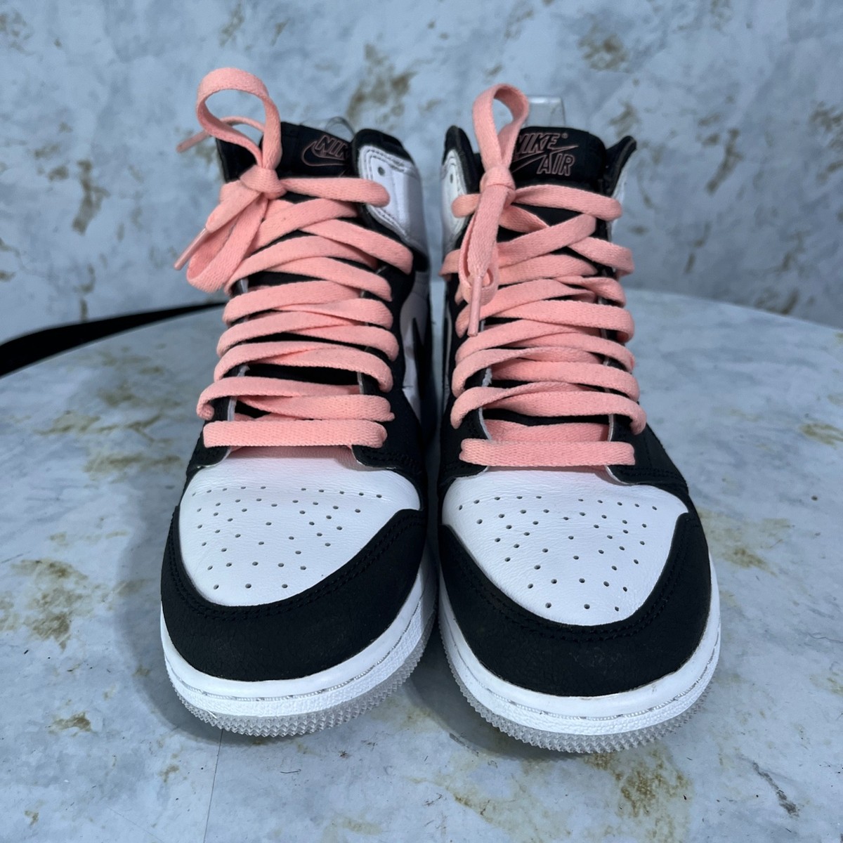 Air Jordan 1 High Women's Sz 6.5 Shoes White Black Pink