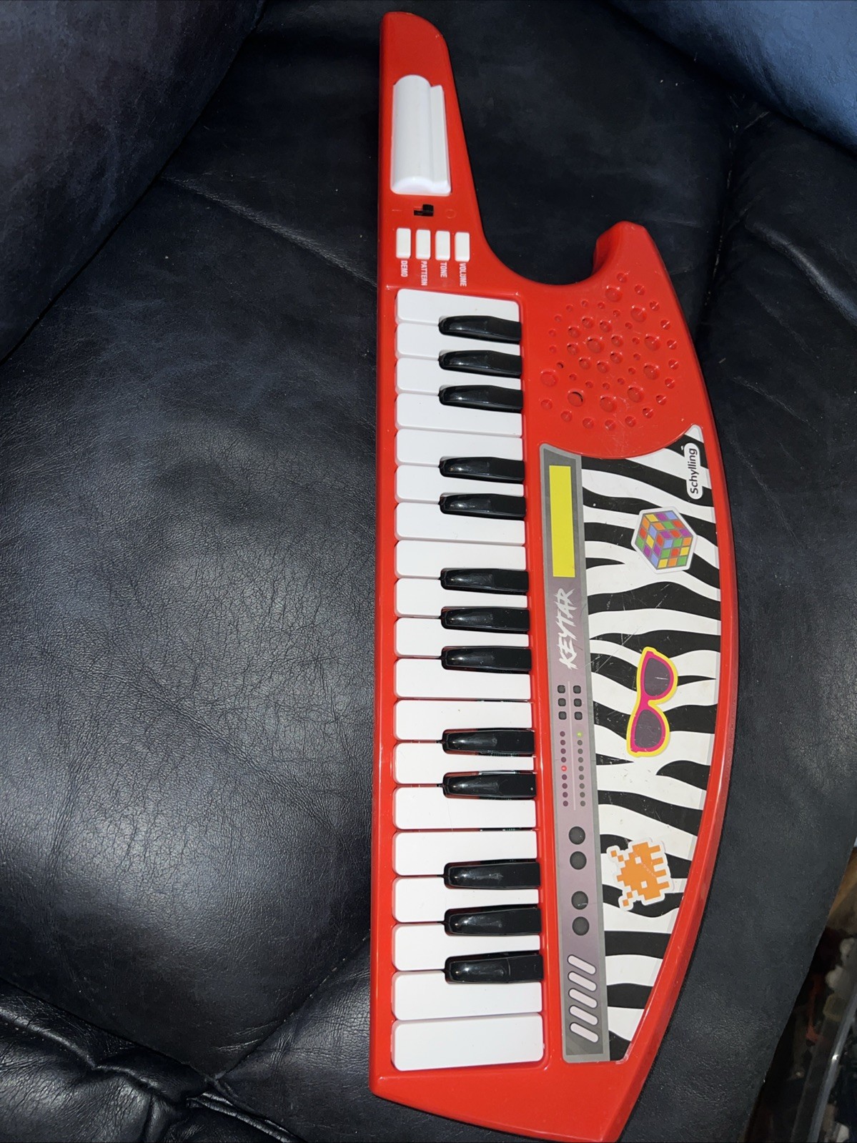 Schylling Electric Keyboard Keytar Portable Red 18&rdquo; 32 keys Demo Songs Working