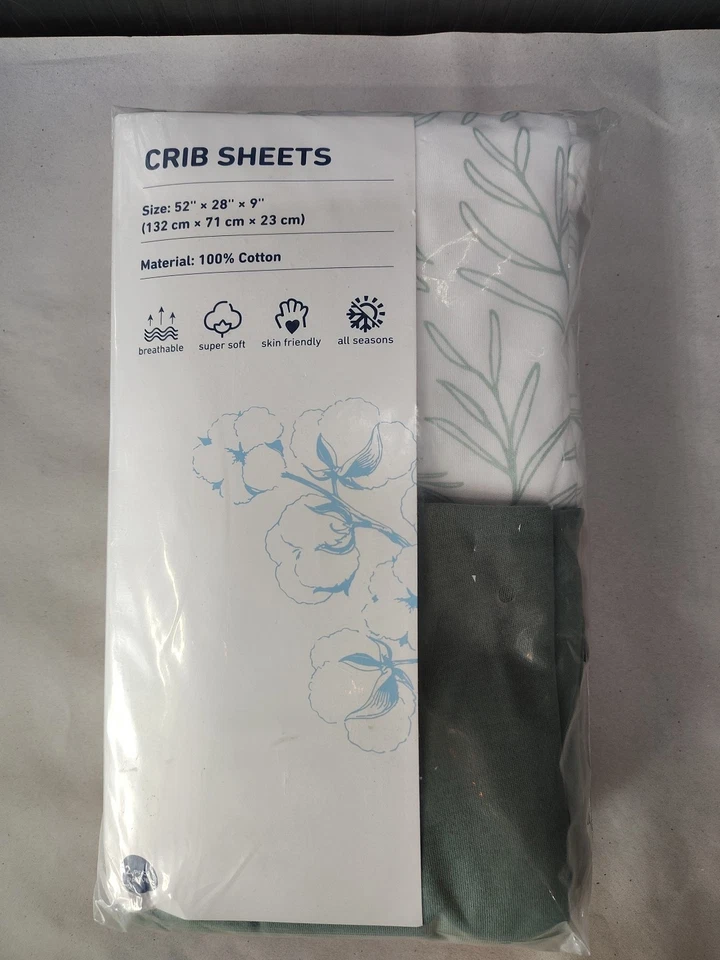 Baby Crib Sheets Cotton Babebay 2 Pack Fitted Crib Sheet for Standard Crib - Image 2 of 4
