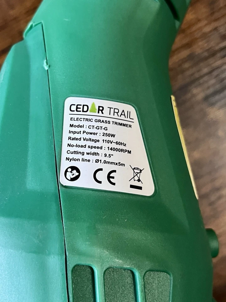 Cedar Trail Electric 9.5" Weed Trimmer 14,000 RPM, 250W Compact - Image 2 of 4
