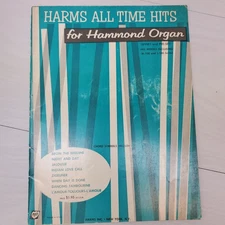 Harms All Time Hits for Hammond Organ Music Book Spinnet Pre Set Models