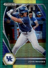 2021 Panini Prizm Draft Picks #PDP76 John Rhodes Hyper Green & Yellow Prizm