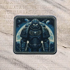 Science Fiction Patch Embroidered Iron-on Applique Grim Darkness Tabletop Logo