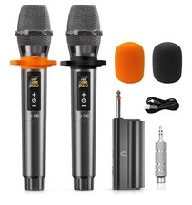 UHF Dual Wireless Microphone System U-190 Plug  Play Open Box