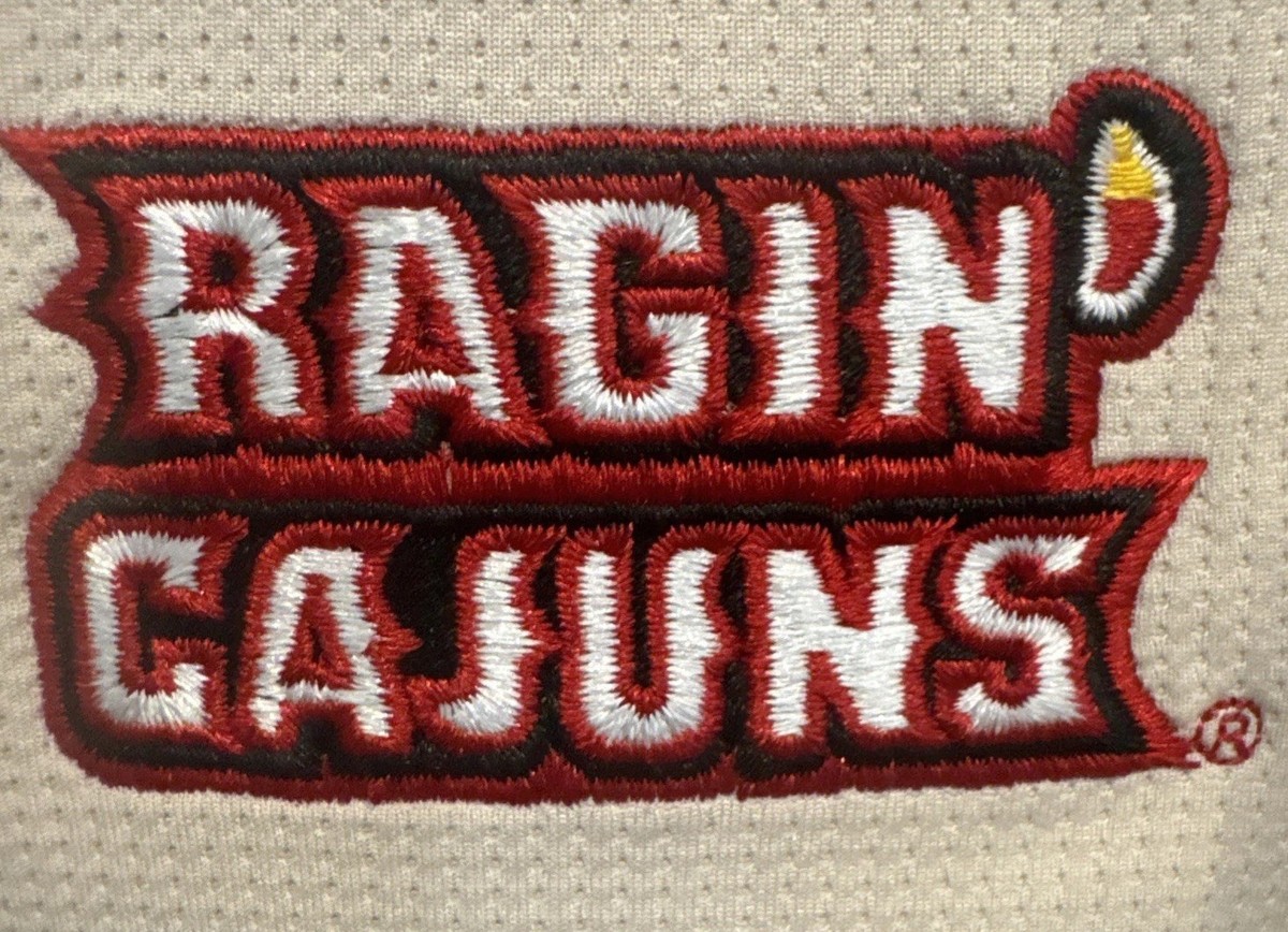 Russell Team Issue ULL Ragin Cajuns Short Sleeve Button Up Shirt L Camp Shirt View 3
