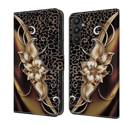 Metal flower Card Wallet Case For Various Phone Bag Flip Stand Cover Magnetic