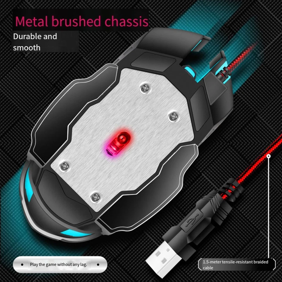 For G8 Wired Mouse USB Game 6D Luminous E-sports Mechanical Mouse - Image 4 of 4