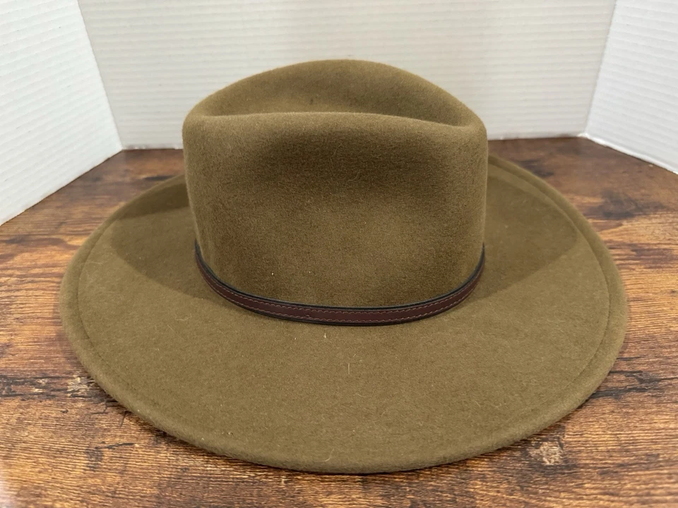 Stetson Crushable Wool Fedora Hat Brown Water Repellent Made in USA Mens XS - Image 4 of 4