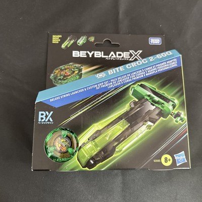 Beyblade X Bite Croc 2-60Q w/ Green Grip Deluxe String Launcher
