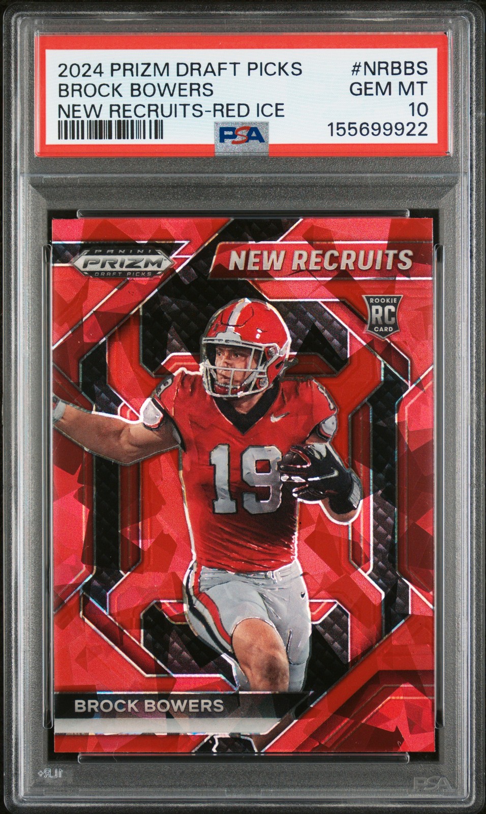 Brock Bowers Panini Prizm Draft Picks New Recruits #NRBBS Red Ice