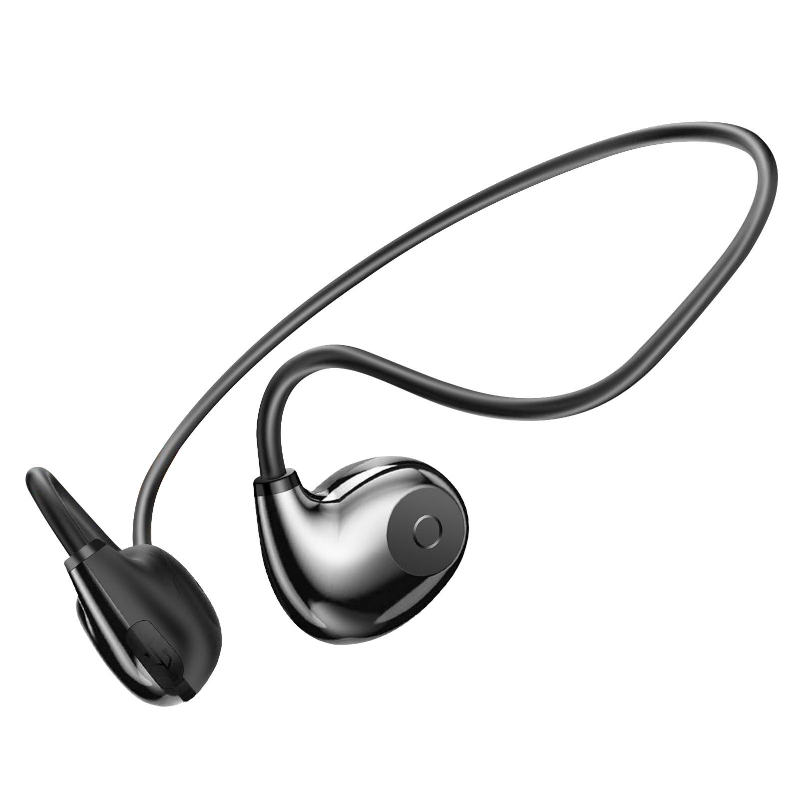 Casque Bluetooth à Conduction Osseuse LinQ - Écouteurs Sans Fil Noir Titan