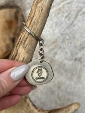 🚗 Saab Antler Keyring – Handmade Natural Deer Antler Car Enthusiast Gift