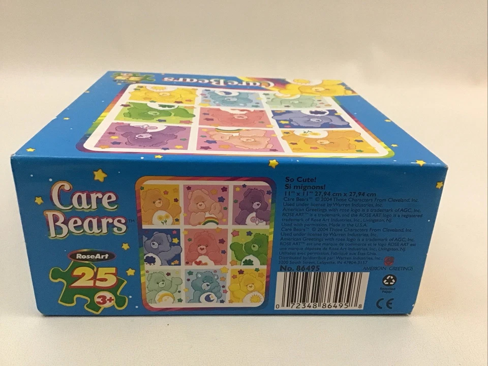 Rompecabezas American Greetings Care Bears So Lindo 25 piezas nuevo en caja roseart sellado 2004 Foto 4 de 4